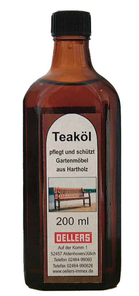Teaköl, 200 ml - farblos, Möbelpflege aus natürlichen Ölen, für Hartholz und Exotenholz