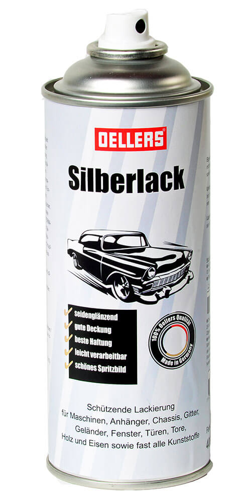 Silberlack | 400 ml Sprühlack| 9006 silber | für Holz, Metall, Glas und fast alle Kunststoffe
